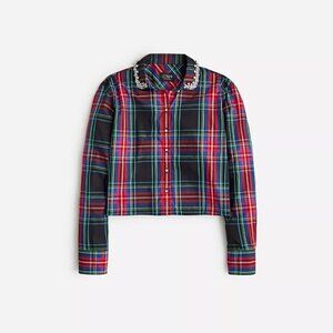 Christmas XMAS J.Crew Collection button-up shirt in Stewart tartan NWT s. 20